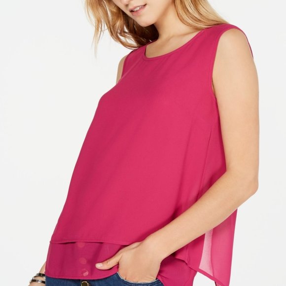 Michael Michael Kors Womens Pink Sleeveless Top - Picture 1 of 2